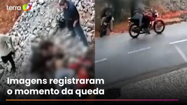 Motociclista sem habilitação e com sinais de embriaguez cai em cratera e deixa dois feridos em MG