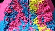 Satisfying Kinetic Sand Volcano Collapse 🌋🌈 #ASMR
