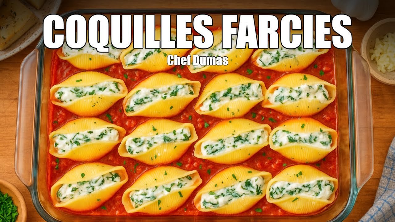 Coquilles Farcies aux Épinards et Ricotta !