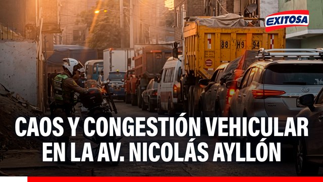 Caos y congestión vehicular en la Av. Nicolás Ayllón debido a cierre parcial por obras