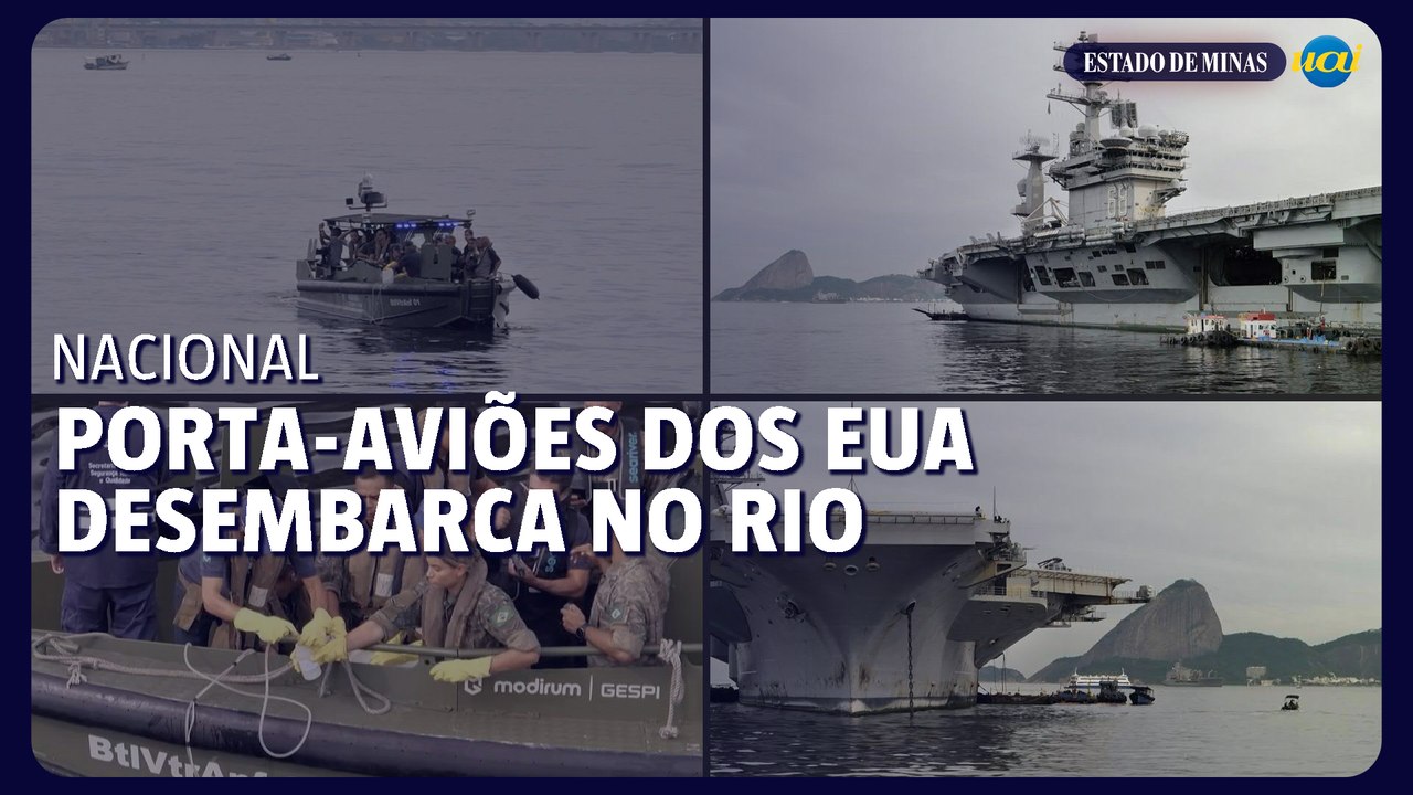 Rio recebe porta-aviões nuclear dos EUA para exercícios militares
