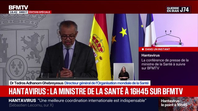 Hantavirus: Tous les cas suspects et confirmés ont été placés en isolement , assure le directeur général de l'OMS