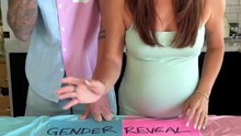Pareja queda impactada con el resultado de la revelación del sexo de su bebé