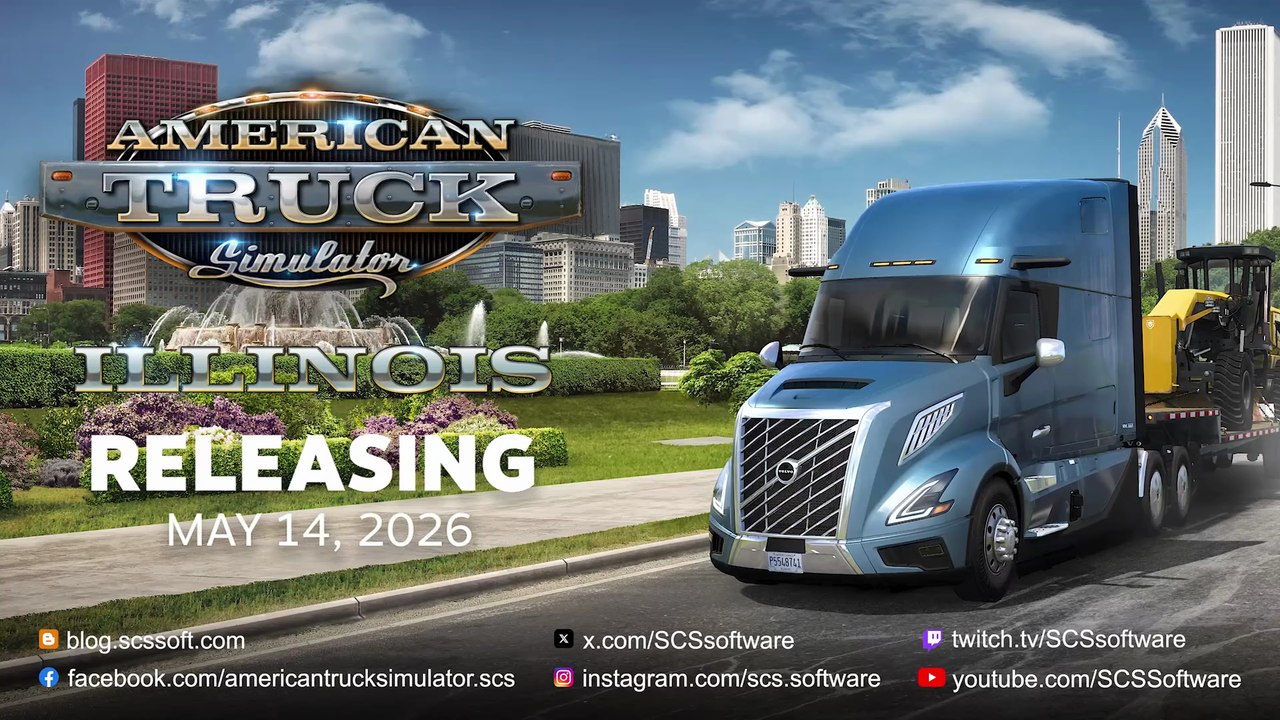 American Truck Simulator Illinois DLC Gameplay Trailer (2026) | Chicago, Route 66 & New Map Reveal