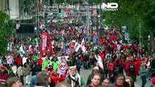 Dziesiątki tysięcy maszerują w Brukseli podczas ogólnokrajowego strajku w Belgii