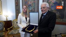 Mattarella riceve Collare Olimpico dalla Presidente del Cio Coventry