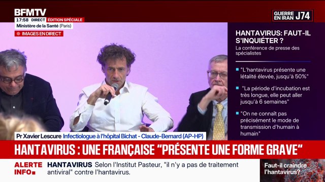 Hantavirus: la patiente française présente à l’hôpital Bichat a “la forme la plus sévère”, déclare Xavier Lescure, infectiologue