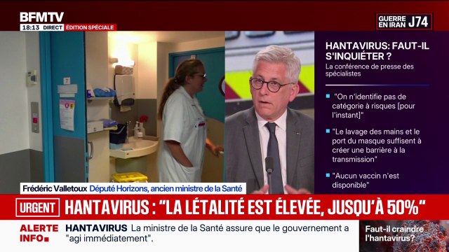 Point presse sur l'hantavirus: On ne pourra pas faire la comparaison avec les démarrages du covid , explique Frédéric Valletoux, ancien ministre de la Santé