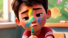 CRAYON FAIL 😂 #trendingreel #comedy #funnyreels #kidsfun #cartoon #funny #jokes