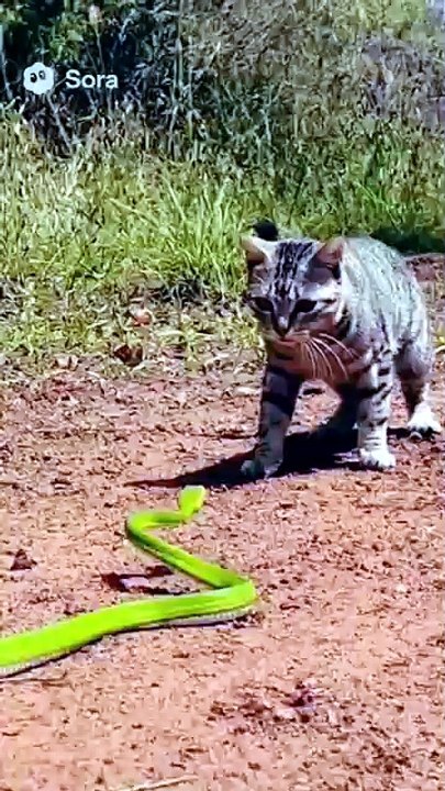 Cat vs snake