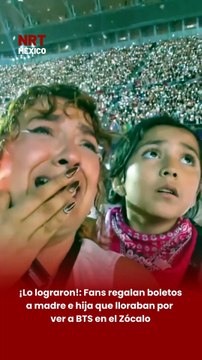 💜🎟️ La historia viral de la madre e hija que fueron captadas llorando afuera del Zócalo al ver a BTS tuvo un final feliz: un grupo de fans las contactó y les regaló boletos para ingresar a uno de los conciertos del grupo en la Ciudad de México.
