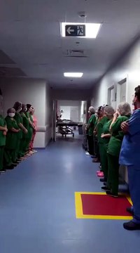 Corredor de aplausos para doador de órgãos no IJF