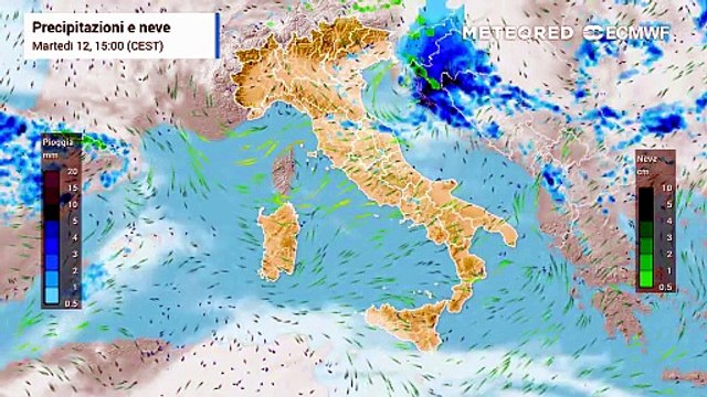 Forti temporali previsti mercoledì 13 maggio 2026 nel centro-sud Italia