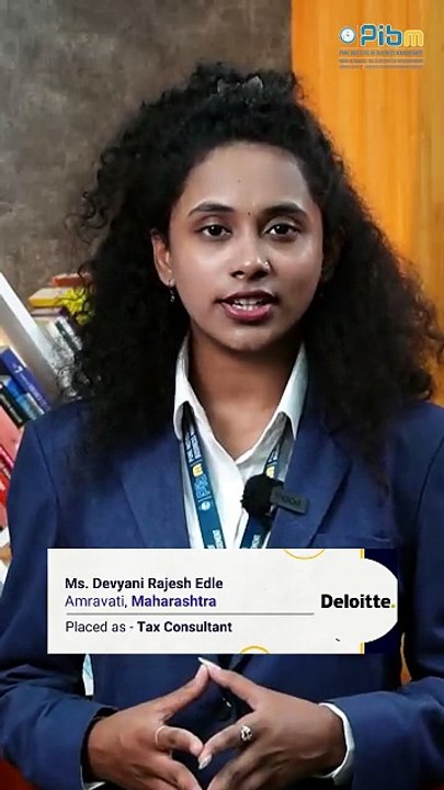 PIBM to Deloitte_Tax Consultant_MBA & PGDM Placements_Devyani Rajesh Edle_Batch_2024_26
