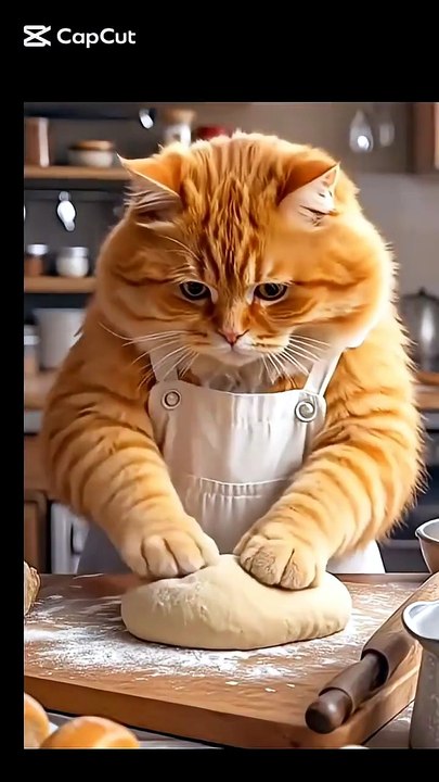 Cat Cooking 🍝😻  Tiny Chef, Big Flavor
