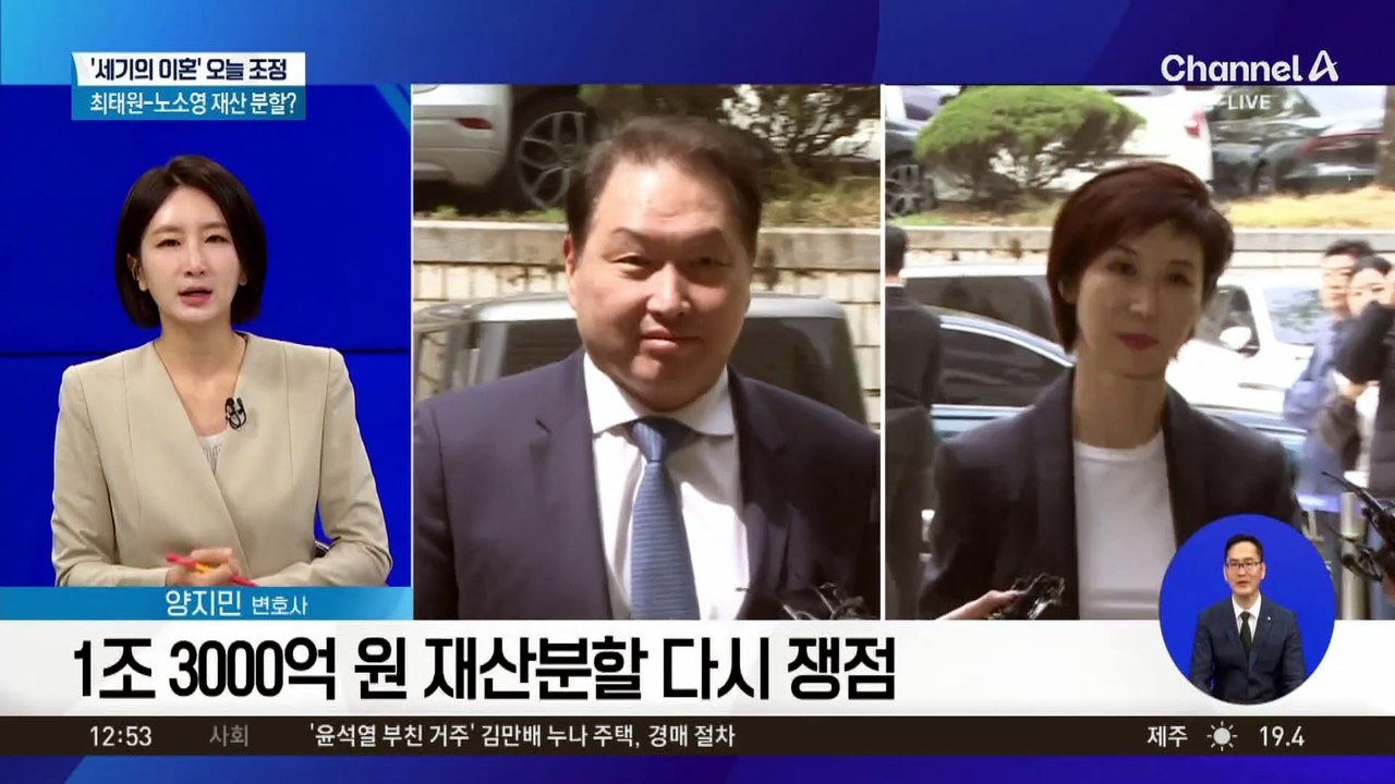 ‘세기의 이혼’ 오늘 조정…최태원-노소영 재산 분할?