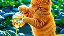 Cat Cooking Omelet 😻🥘✨
