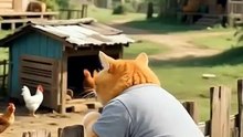 Fat Orange Teddy Cat 😻🍗✨  Chicken Catch Adventure