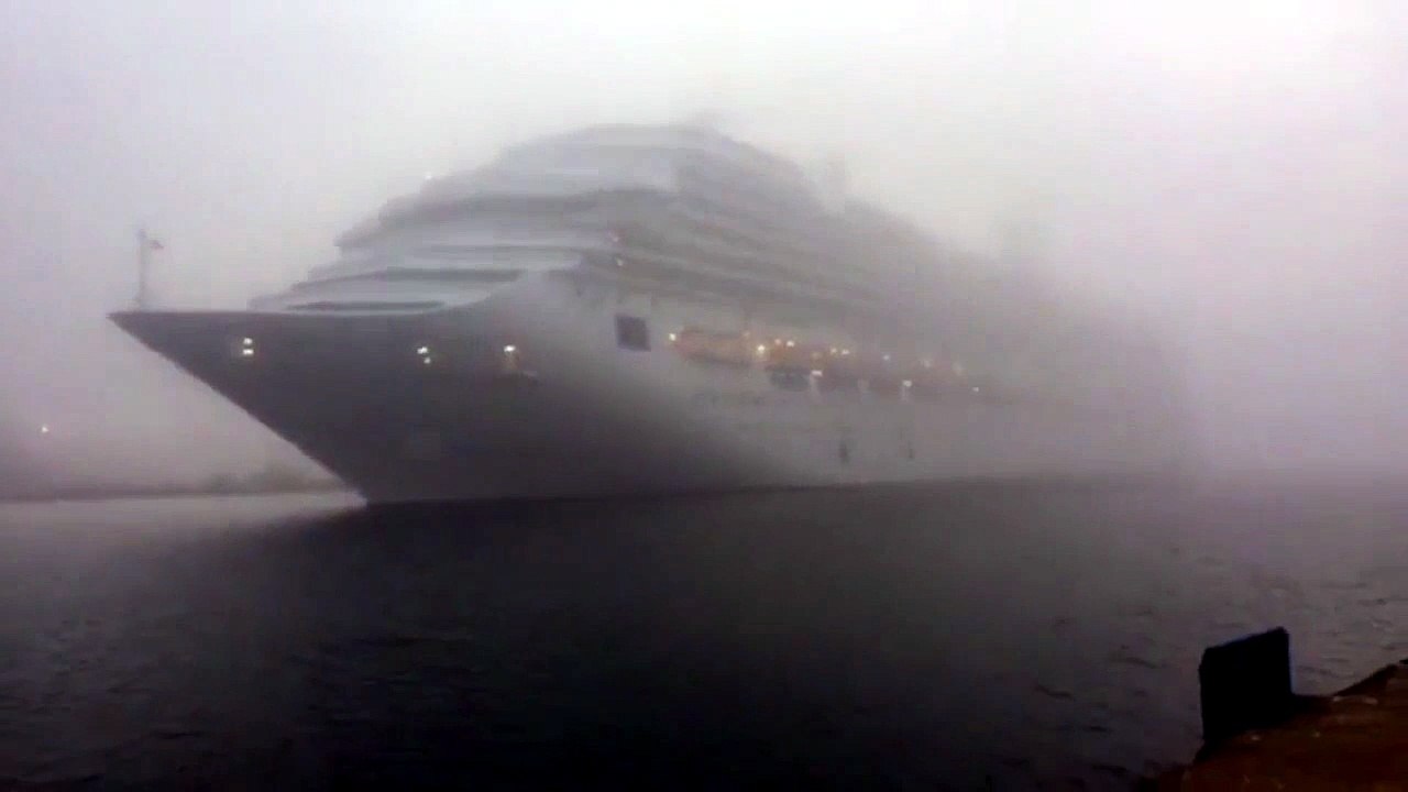 Cagliari si è svegliata sotto una coltre di nebbia