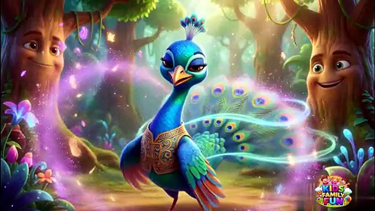 جنگل میں جب مور ناچا 🦚 | Kids Animated Song | Urdu Nursery Rhyme | Fun Learning Video