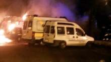 L'incendio delle ambulanze a Villasor