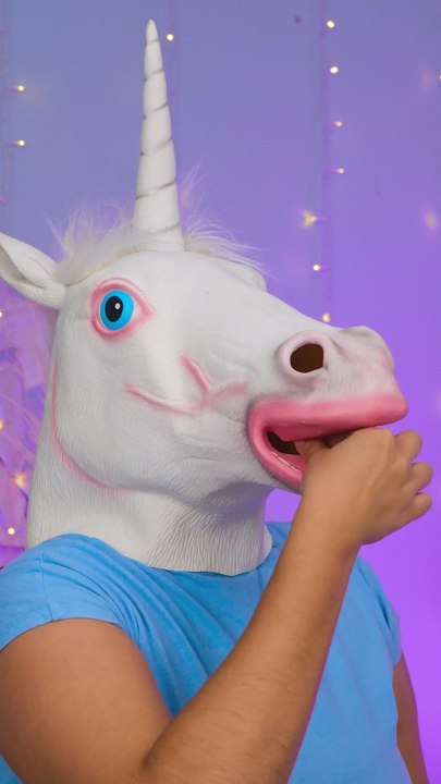 This unicorn spits candy?! 🦄😂🍭 #weirdbutcute #animation