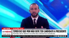 Michel Temer diz que MDB não deve ter candidato à Presidência nas eleições 2026