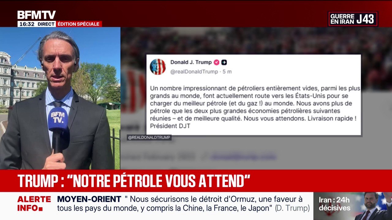Guerre au Moyen-Orient: Donald Trump capitalise sur la hausse du trafic pétrolier vers les États-Unis
