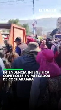 la Dirección de Intendencia Municipal desplegó operativos simultáneos en distintos mercados de Cochabamba