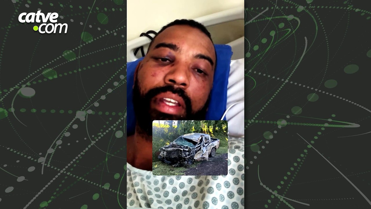 "Meu carro acabou, mas eu tô bem", diz instrutor Nego D’Água após acidente na BR-277