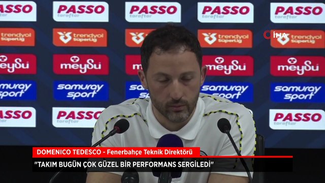 Domenico Tedesco: Takım bugün çok güzel bir performans sergiledi