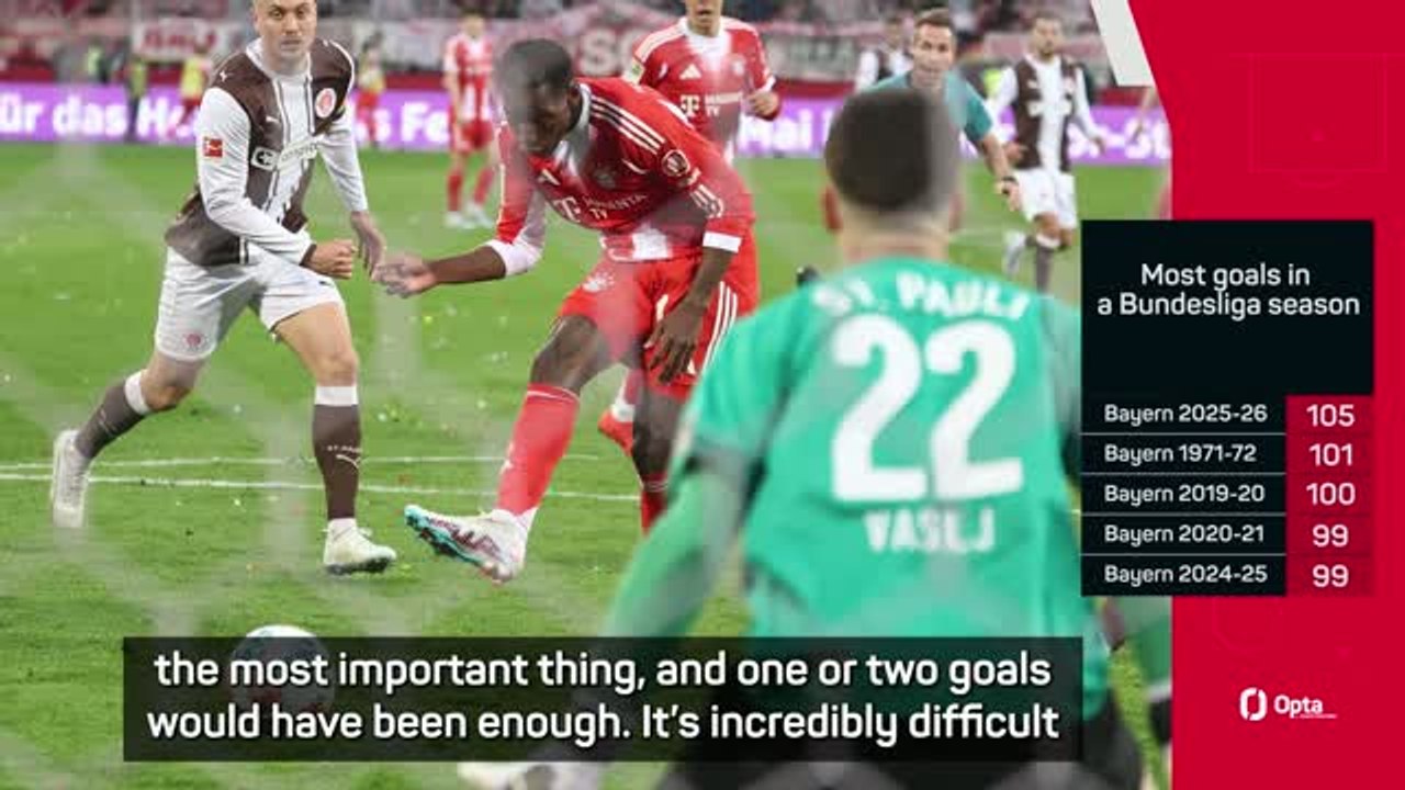 Kompany thrilled as Bayern break Bundesliga goals record