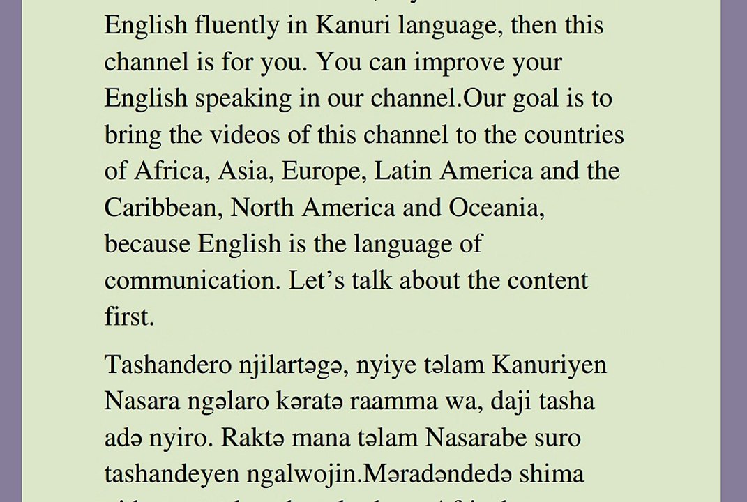 TƏLAM NASARAYE TƏLAMNƏM ASALYELAN KƏRA, KANURI(Table of contents)təlam yayelan