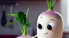 Cute Radish Family Moment 🥰 | Baby & Mom Turnip Animation #Shorts