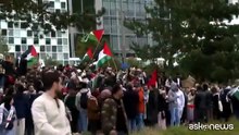 Medio Oriente, centinaia di manifestanti pro-palestinesi all'Aja