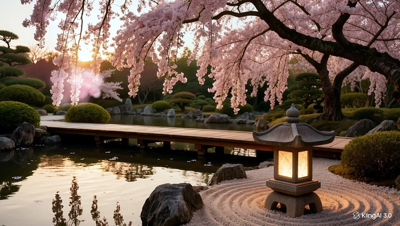 Jardin Zen Relaxant • Pétales qui Tombent • Musique Douce pour Se Détendre