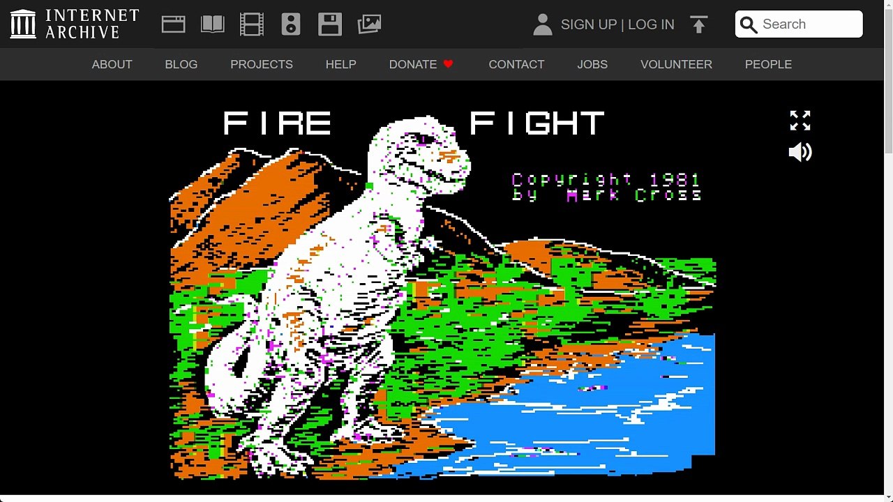 Dinosaurs (APPLE 2) Fire Fight