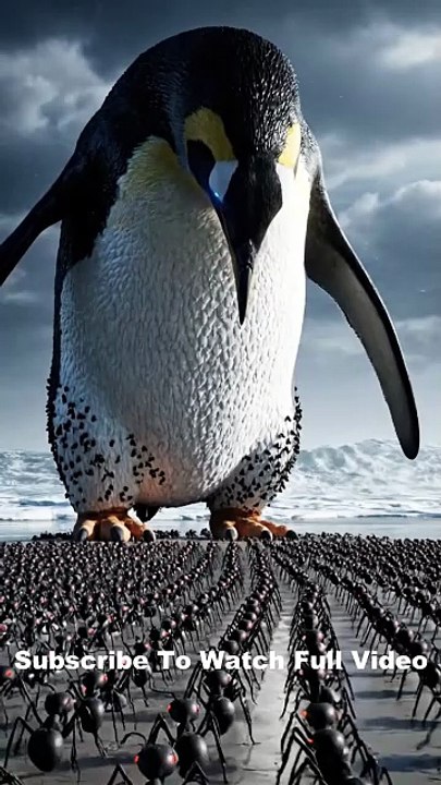 Penguin vs Ant Fight #short #animal Fight