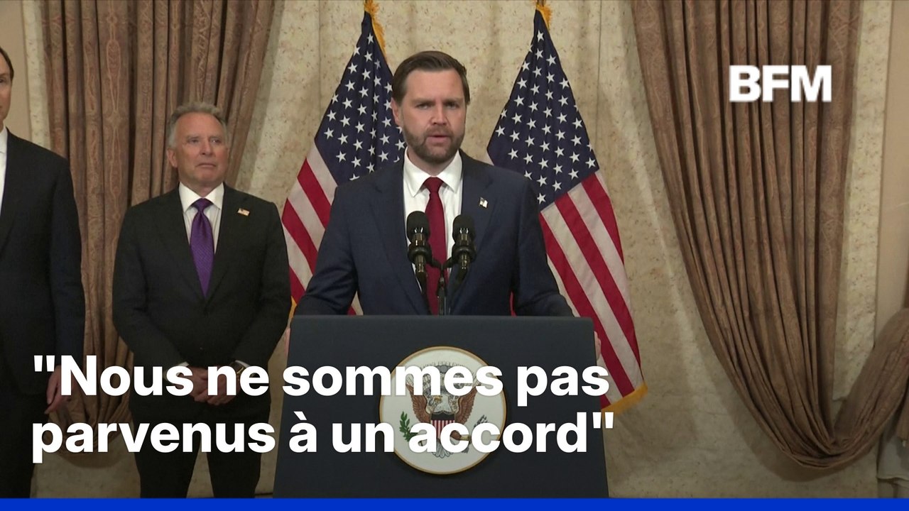 Guerre au Moyen-Orient: "Nous ne sommes pas parvenus à un accord", affirme J.D. Vance