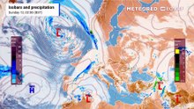 Low pressure remaining close to the UK this afternoon will bring showers to the country, particularly western areas