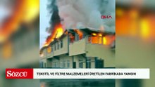 Kastamonu'da tekstil ve filtre malzemeleri üretilen fabrikada yangın