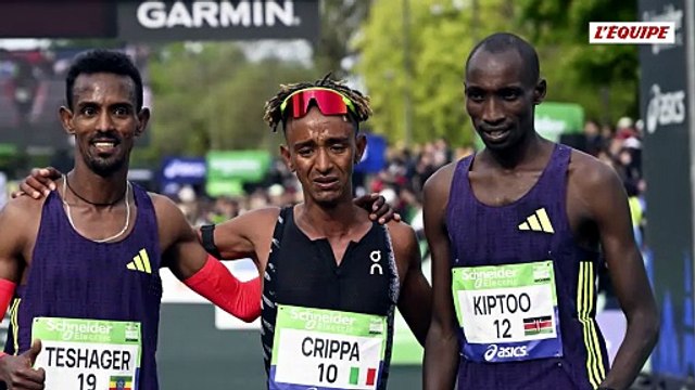 L'Italien Yemaneberhan Crippa remporte le Marathon de Paris, l'Éthiopienne Shure Demise bat le record chez les femmes - Athlé - Schneider Electric Marathon de Paris