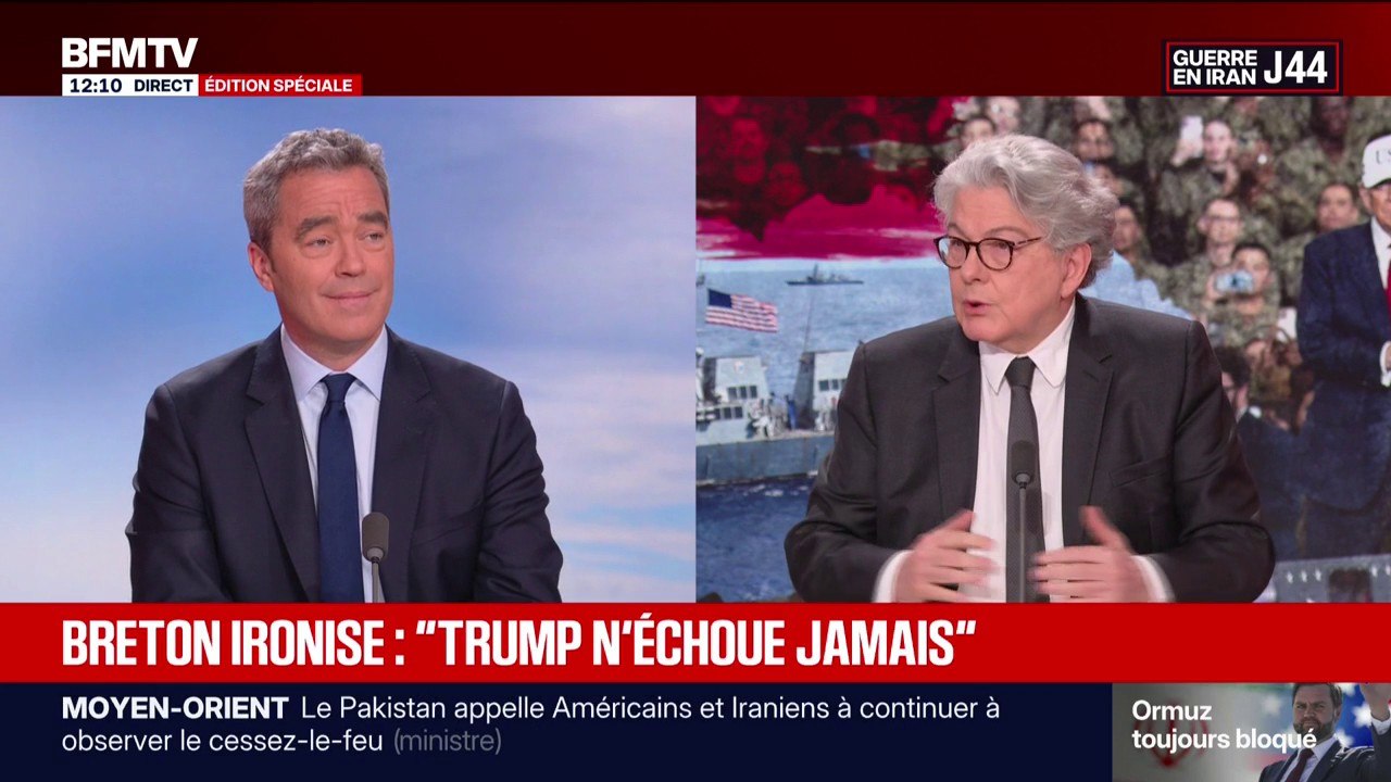 Négociations entre les États-Unis et l'Iran: "Donald Trump n'échoue jamais, donc il n'y aura pas d'échec de Donald Trump", ironise Thierry Breton