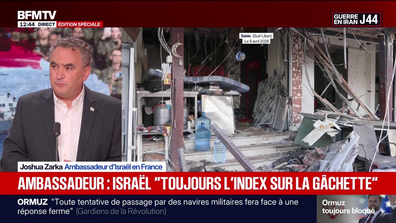 Guerre au Moyen-Orient: l'ambassadeur d'Israël en France dit "ne pas voir pourquoi il n'y aurait pas" de négociations entre Israël et le Liban mardi à Washington