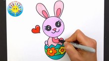 Dibuja un CONEJITO de PASCUA !!! Draw an EASTE BUNNY !!!