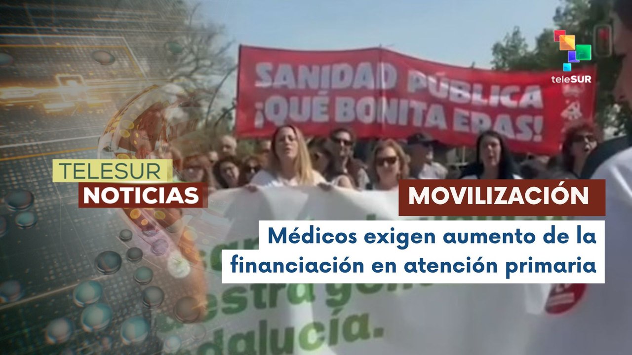 Médicos se manifiestan para defender la salud p...