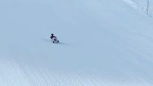 Boy's First Sled Run Ends With A Sudden Face-Plant