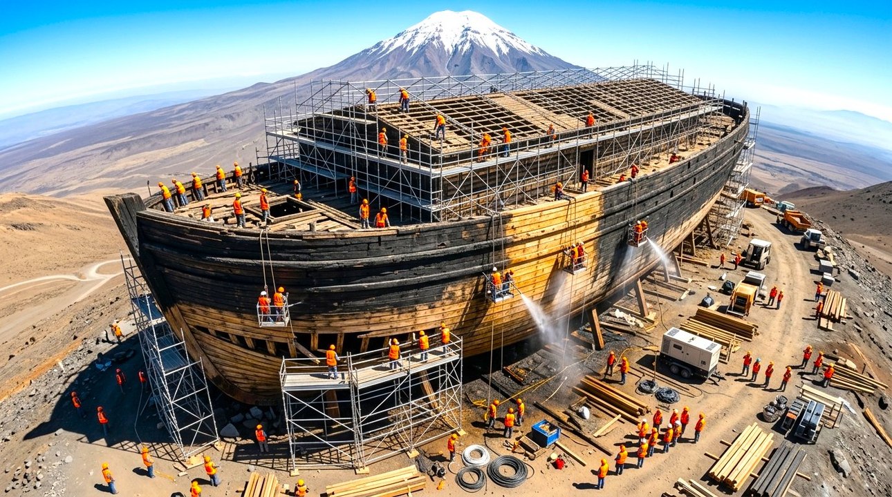 Noah's Ark Abandoned for 5,000 Years Transformed Into a Luxury Mansion | ASMR Restoration