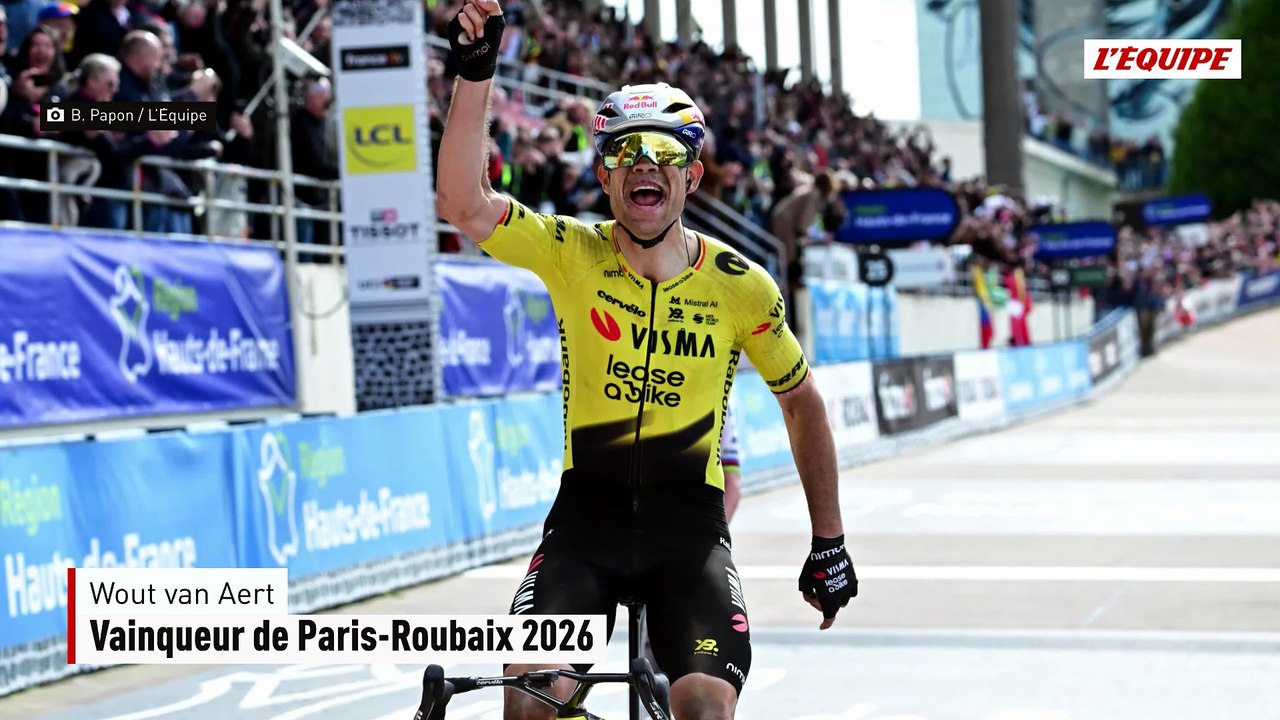 Wout Van Aert remporte enfin Paris-Roubaix après un duel épique avec Tadej Pogacar - Cyclisme - Paris-Roubaix