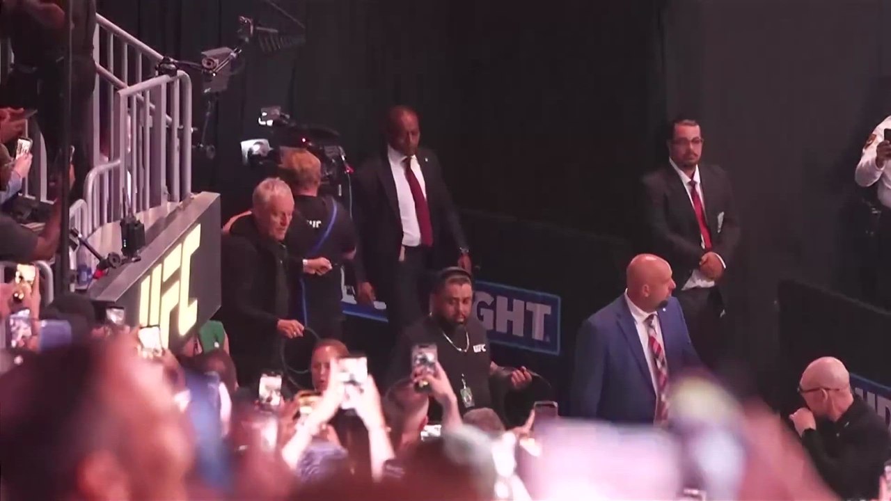 Tump attends UFC event amidst negotiations with Iran in Islamabad